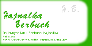 hajnalka berbuch business card